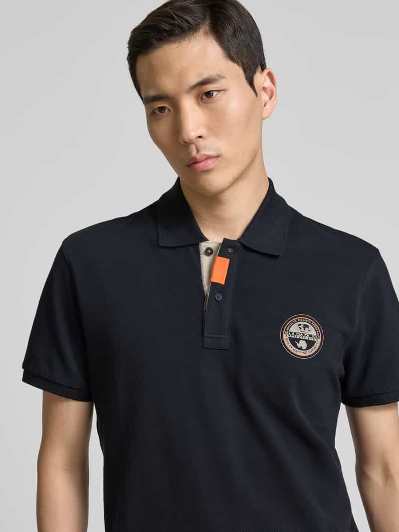 Napapijri Regular fit poloshirt met labelstitching model 'CLANIS'