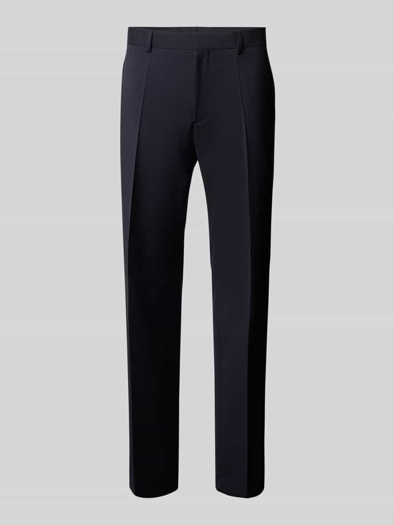 Boss Regular fit pantalon met persplooien, model 'Lenon'