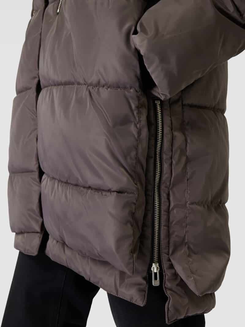 Only Lange winterjas met voering van teddybont model 'NEWNORA'