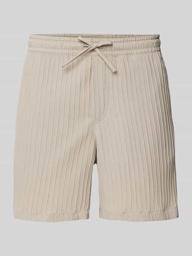 jack & jones Regular fit korte broek met structuurmotief model 'JAIDEN MASSIMO'