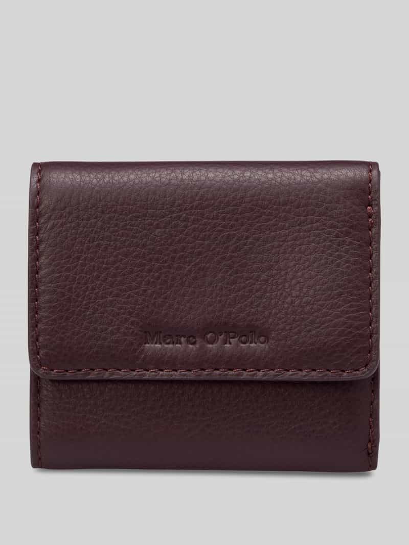 Marc O'Polo Leren portemonnee Jean Combi Wallet Black Cherry donkerbruin