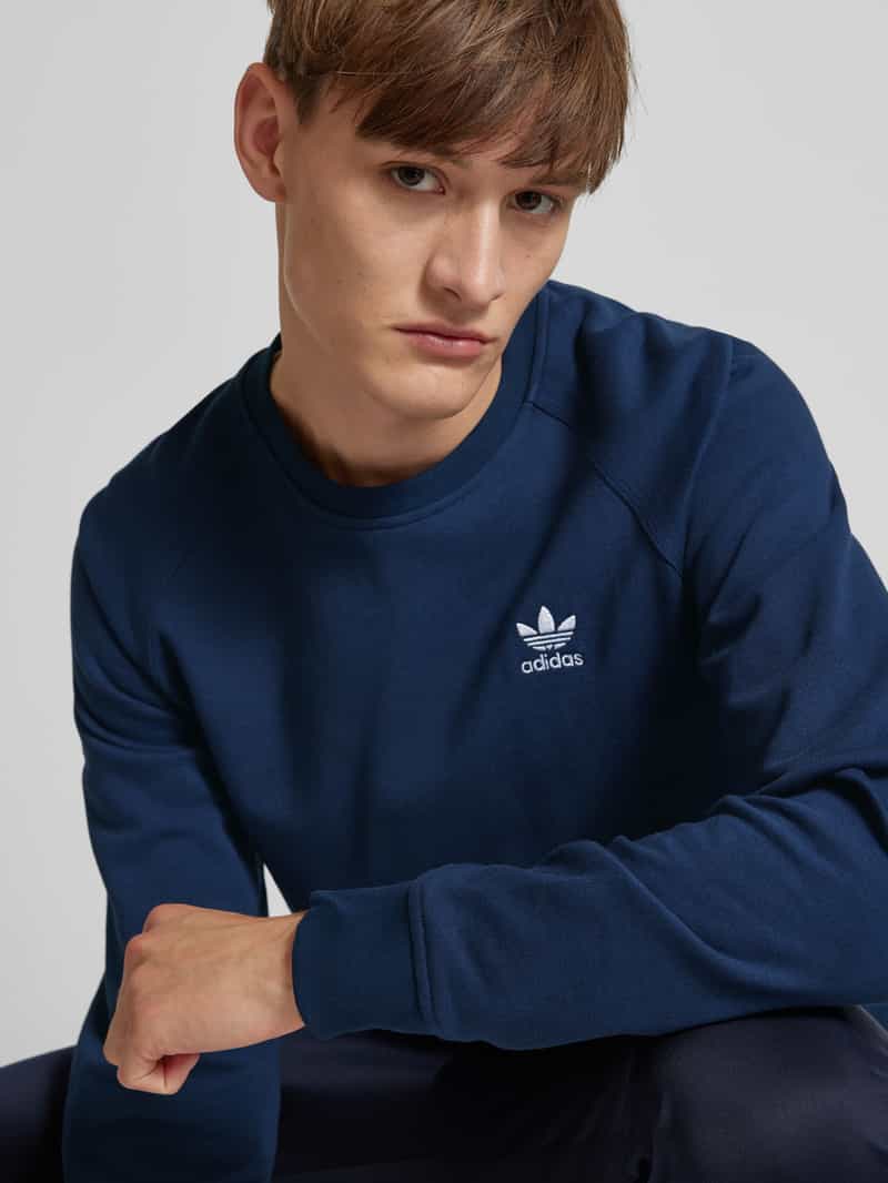 adidas Originals Sweatshirt met labelstitching model 'ESS CREW'