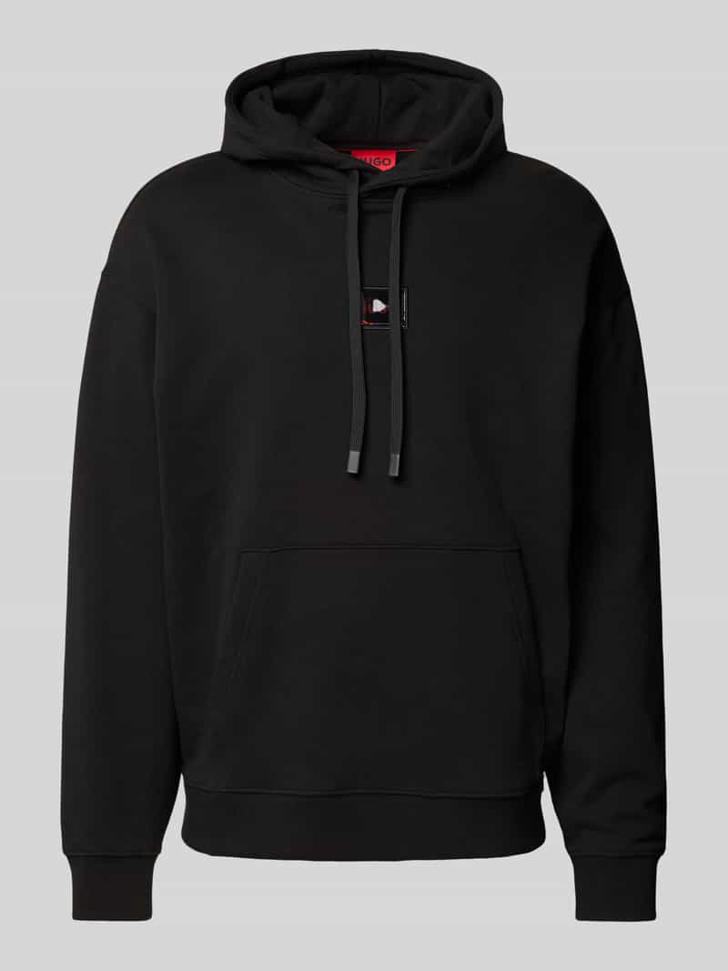 HUGO Hoodie met labelprint model 'Dugojellow'