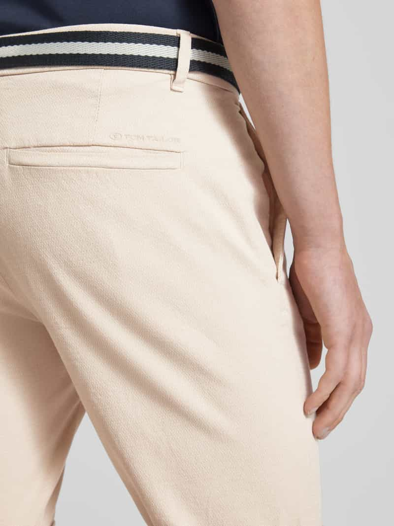 Tom Tailor Korte slim fit chino met riem