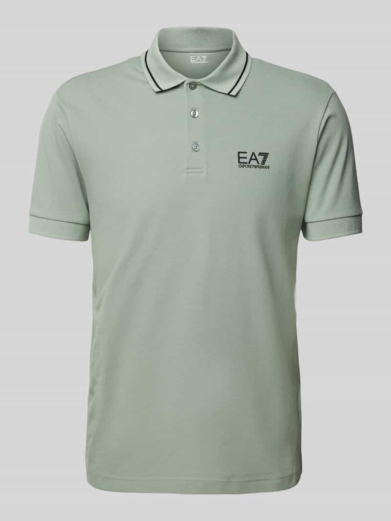 EA7 Emporio Armani Regular fit poloshirt met labelprint model 'TRAIN CORE'