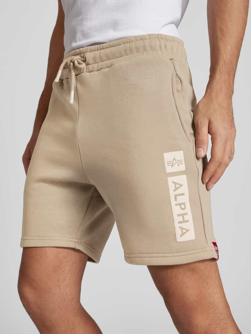 alpha industries Regular fit sweatshorts met labelprint