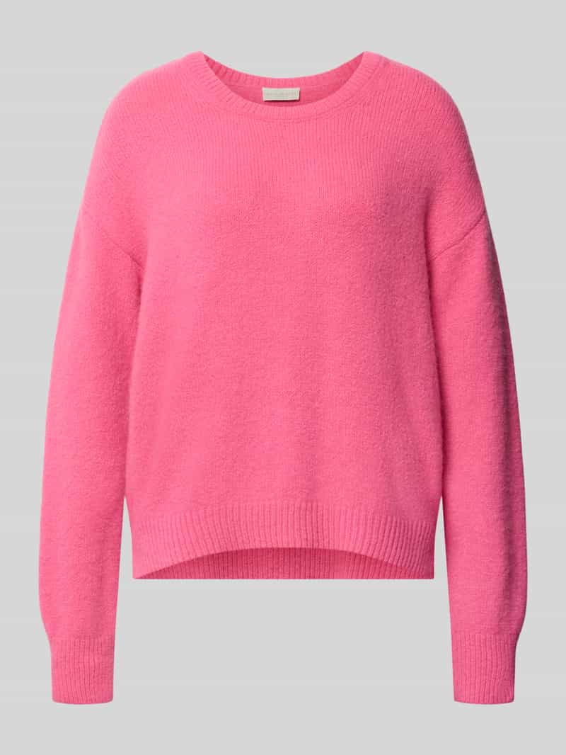 Milano italy oversized fit gebreide pullover met ronde hals