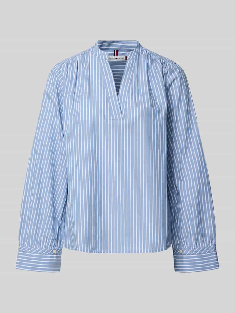 Tommy Hilfiger Regular fit blouse met lange mouwen van puur katoen