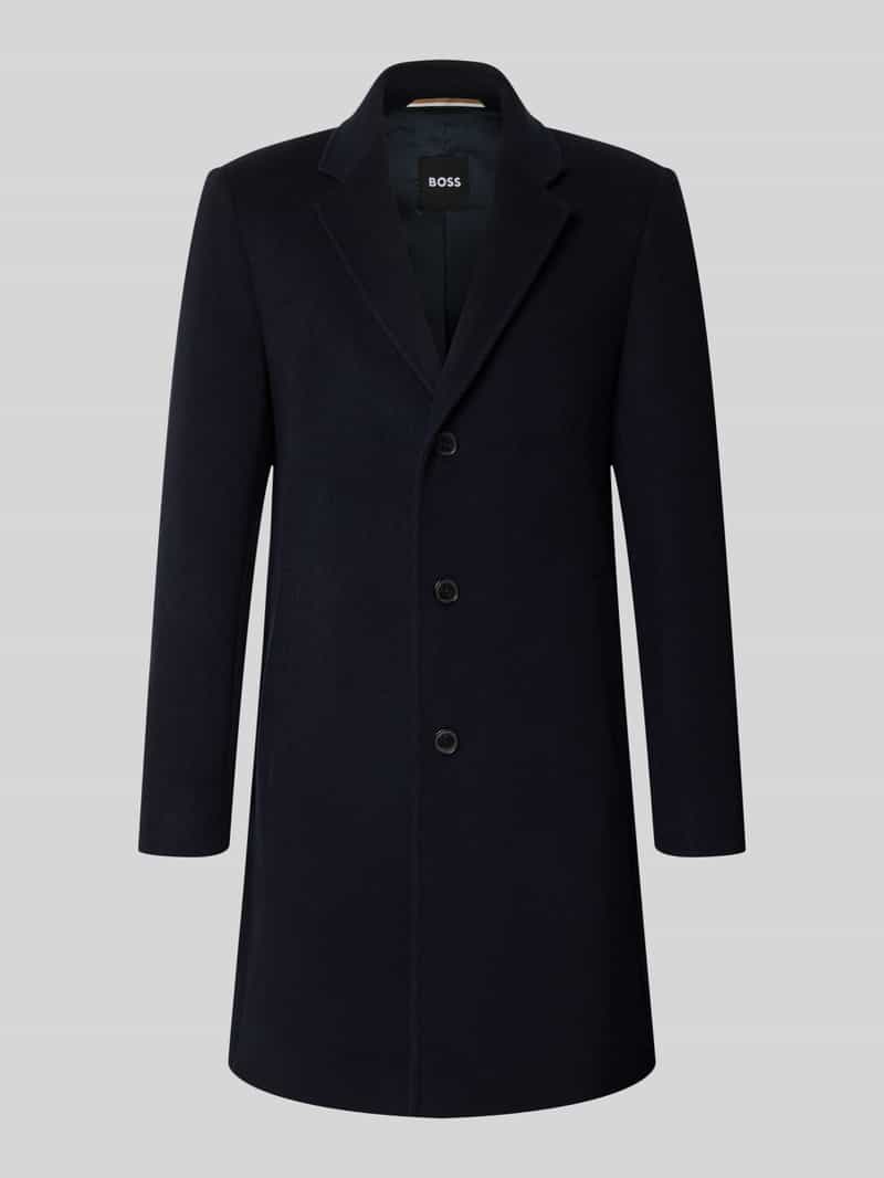 Boss Slim fit functionele lange jas van wolmix model 'HYDE'