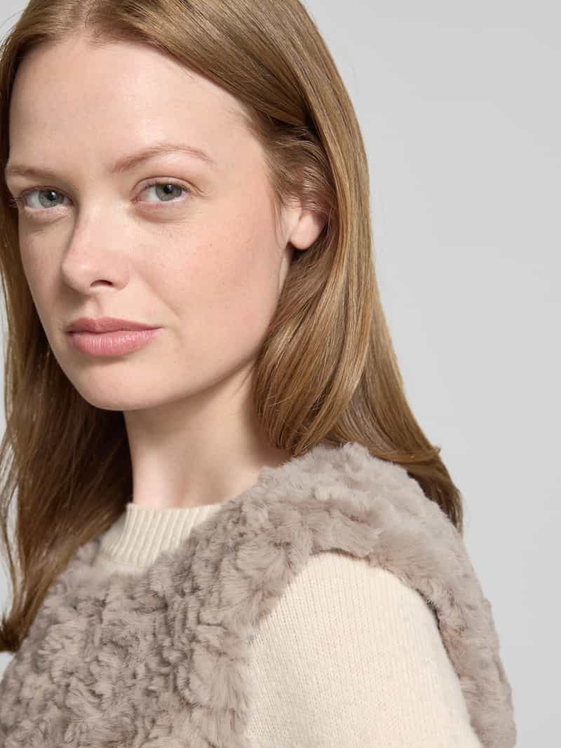 monari Gilet van teddybont met ritssluiting