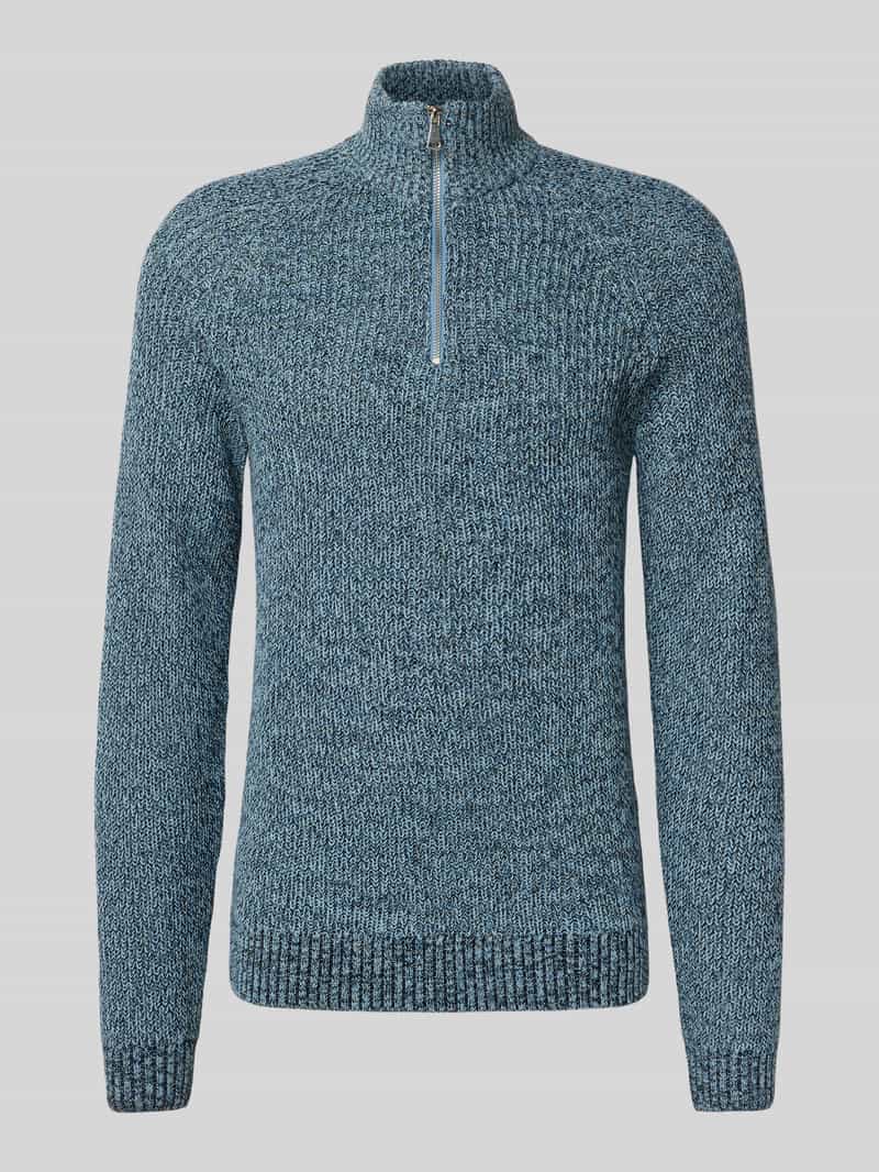 Blend Slim fit gebreide pullover met ritssluiting model 'Darik'