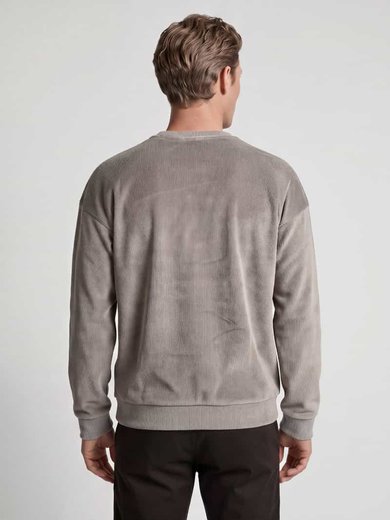 BOSS Green Sweatshirt met fluweelachtig oppervlak