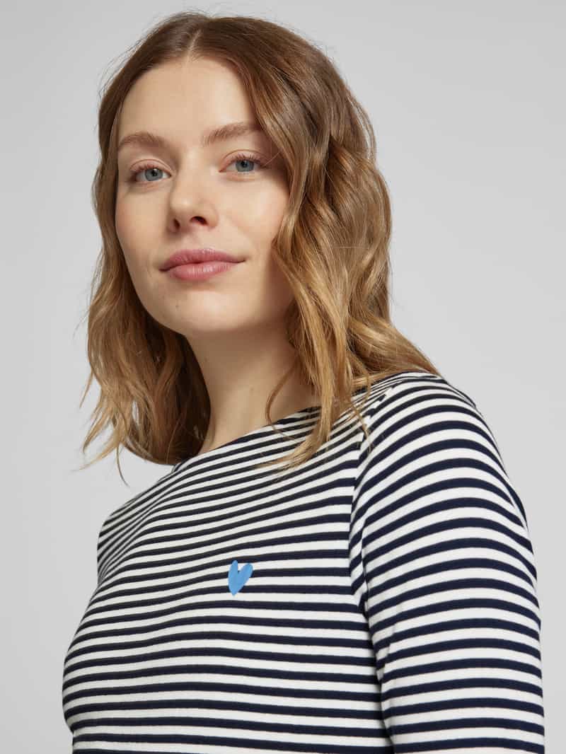 Tom Tailor Shaped fit 3 4-shirt met katoen