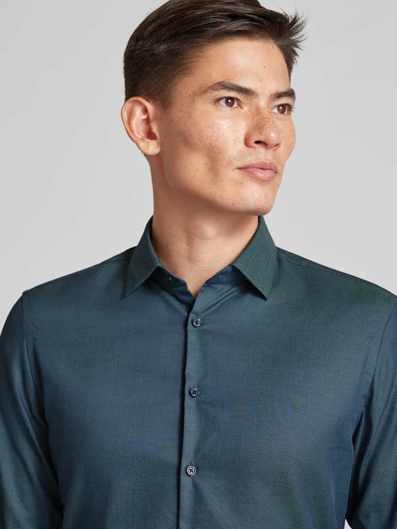 Jake*s Slim fit zakelijk overhemd met kentkraag