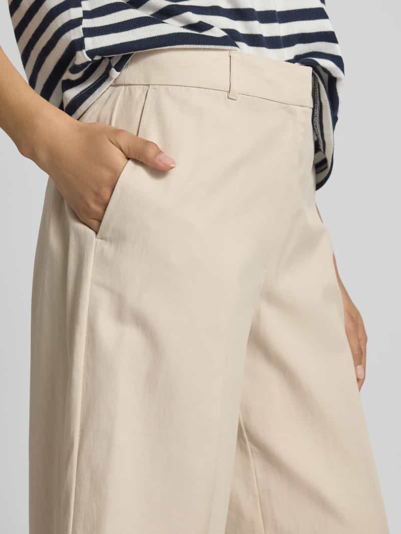 s.Oliver BLACK LABEL Wide leg culotte van een mix van lyocell en katoen