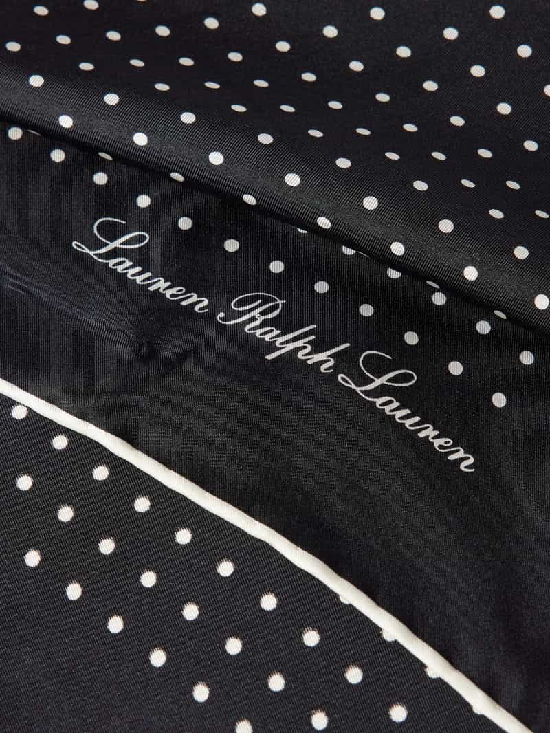 Lauren Ralph Lauren Zijden sjaal met labelopschrift
