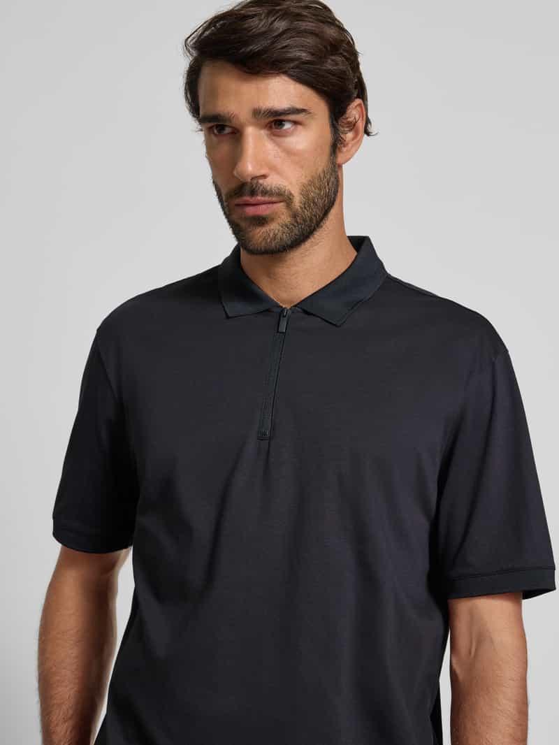 Armani Exchange Poloshirt met korte ritssluiting