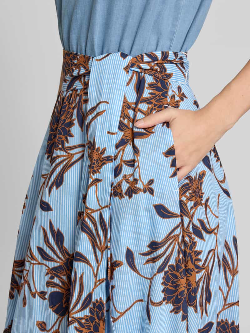 MORE & MORE Midi-jurk met strikceintuur