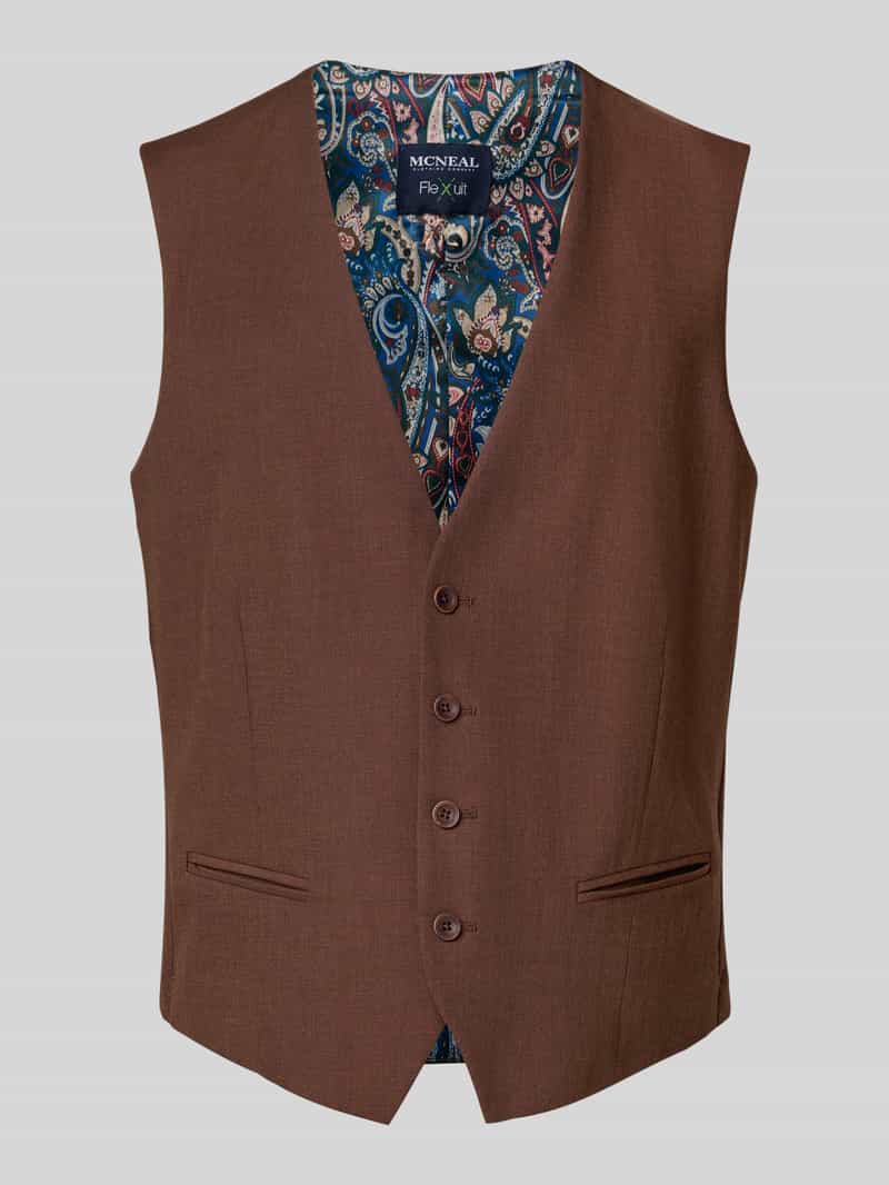 MCNEAL Gilet met V-hals en paspelzakken
