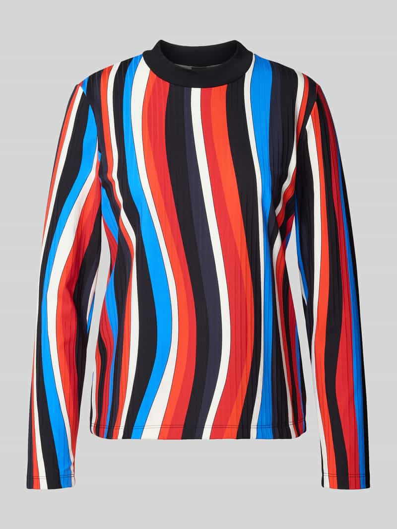 Marc Cain Shirt met lange mouwen met elastische ronde hals