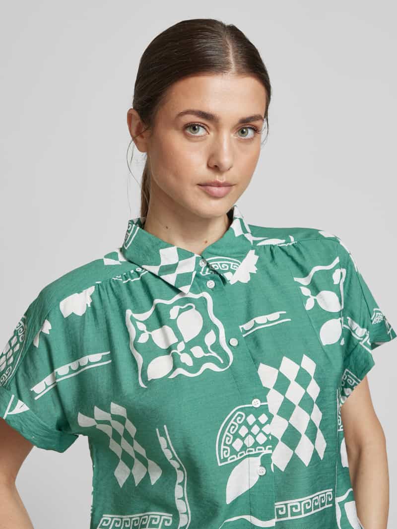 Ichi Regular fit blouse van viscosemix model 'YETTA'