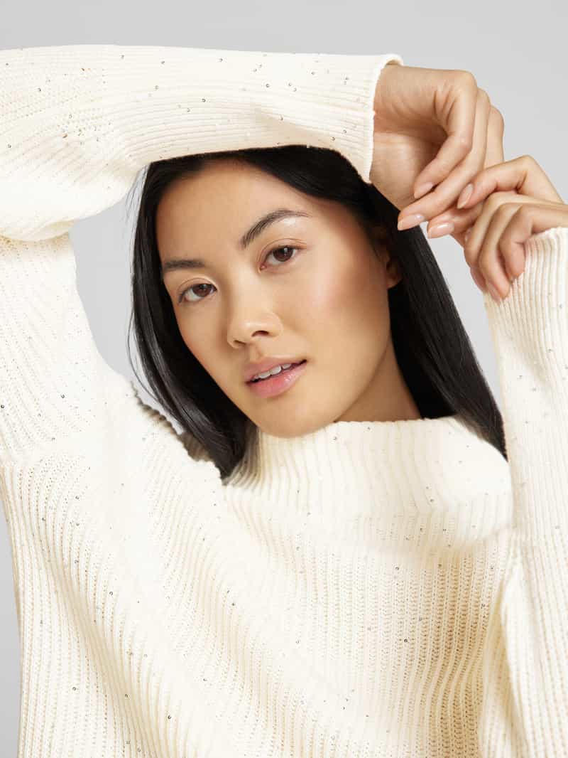 Zero Gebreide pullover met pailletten