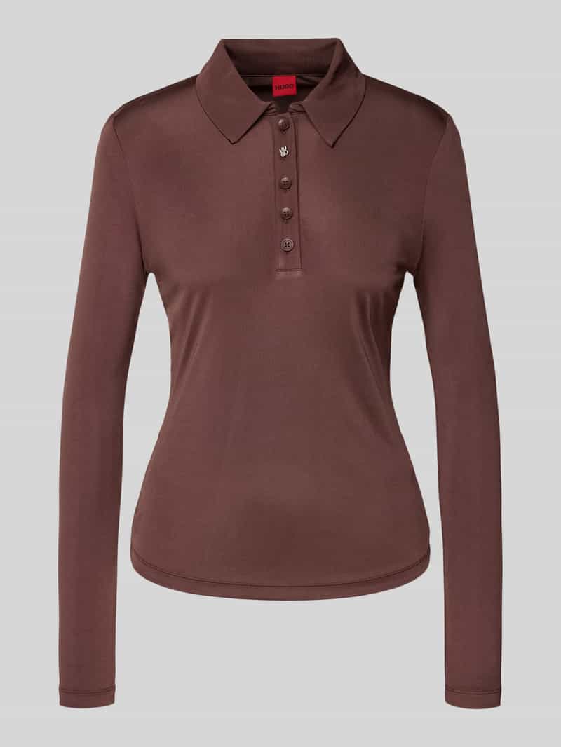 HUGO Slim fit shirt met lange mouwen van pure viscose model 'DAROSEVIL'
