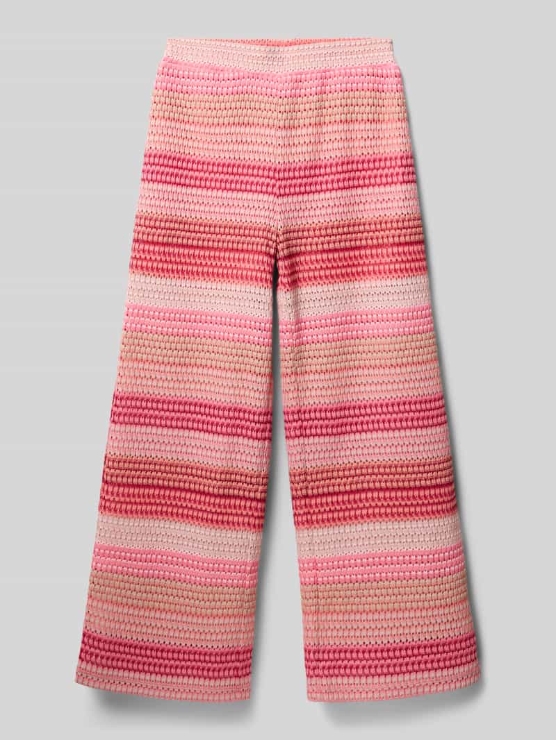 Straight fit stoffen broek in brei-look