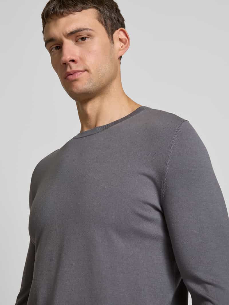 HUGO Gebreide pullover met ronde hals model 'San Cody'