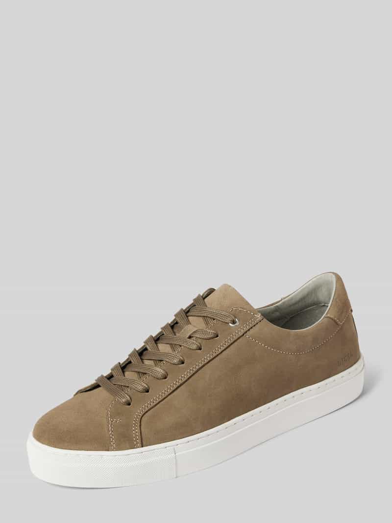 Leren sneakers met labeldetail, model 'Summer'