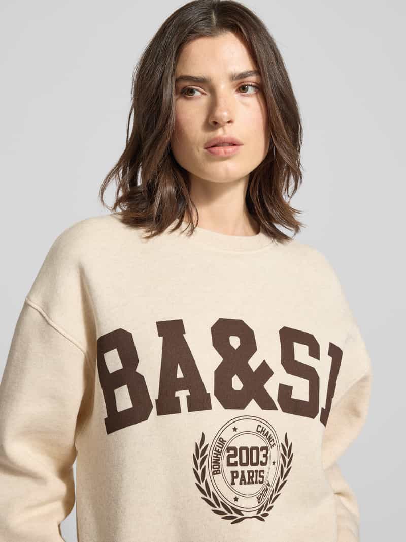 Bash Sweatshirt met labelprint model 'FENJA'