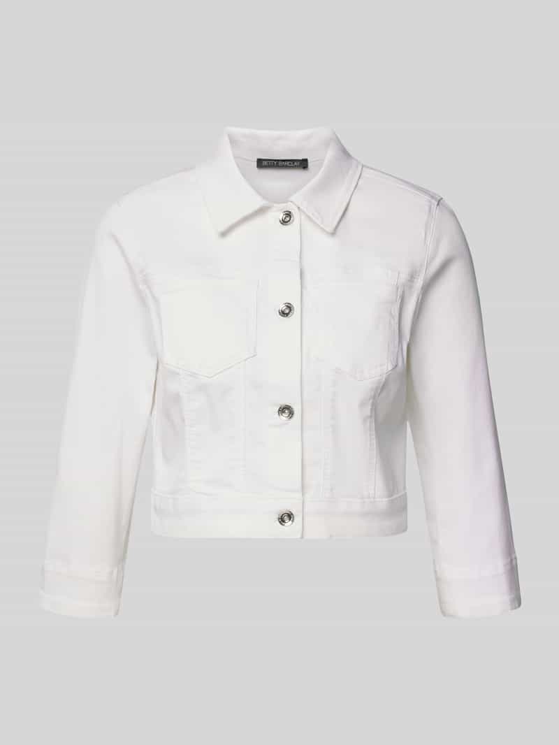 Betty Barclay Kort jeansjack met platte kraag