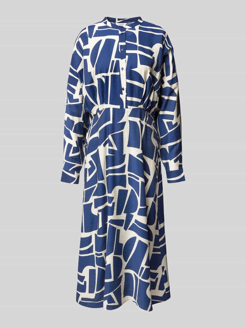 Midi-jurk met opstaande kraag, model 'Ihamma'