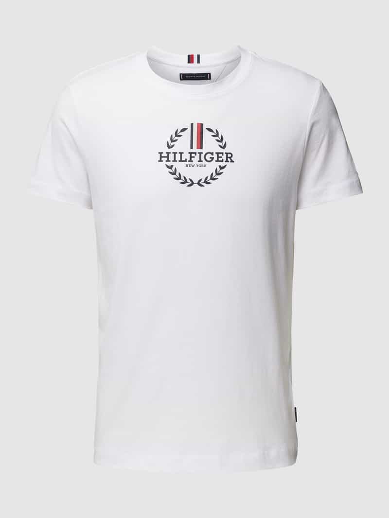 Tommy Hilfiger Slim fit T-shirt met ronde hals