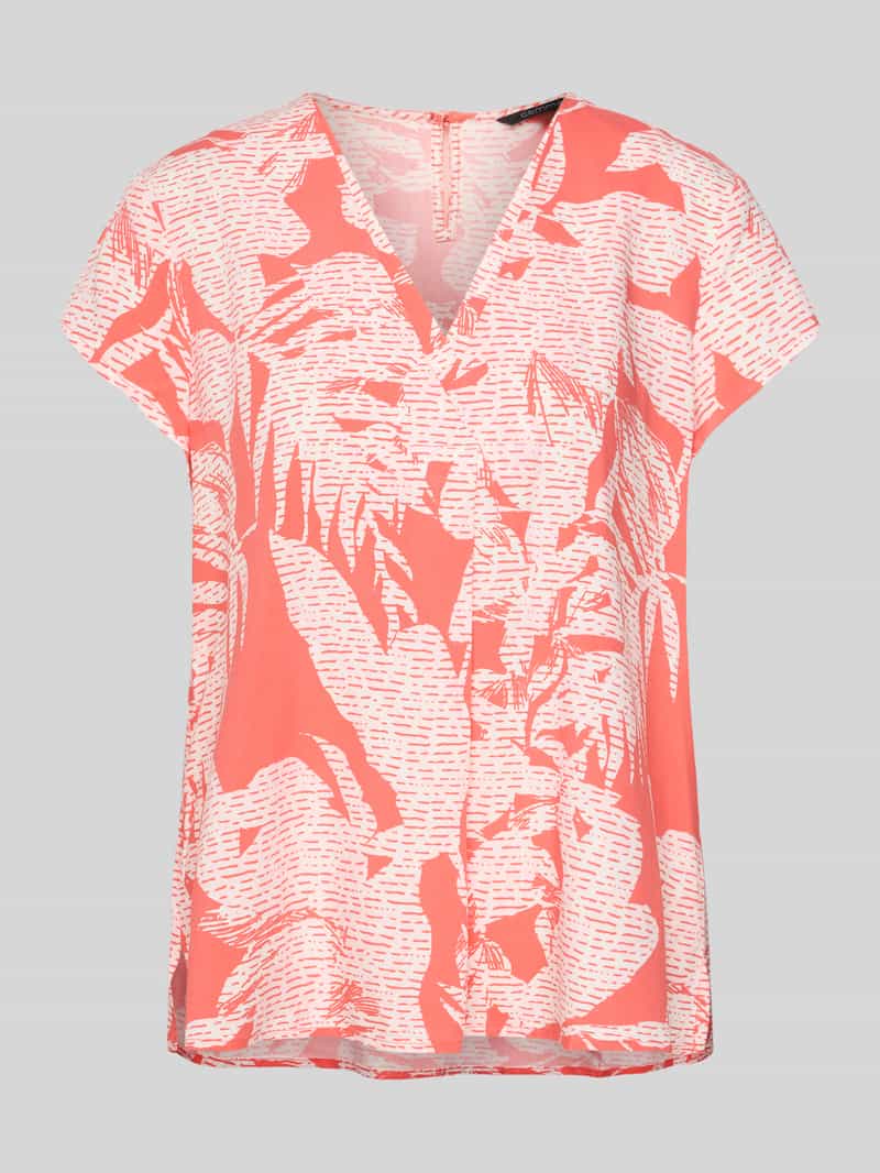 comma Blouseshirt van viscose met V-hals