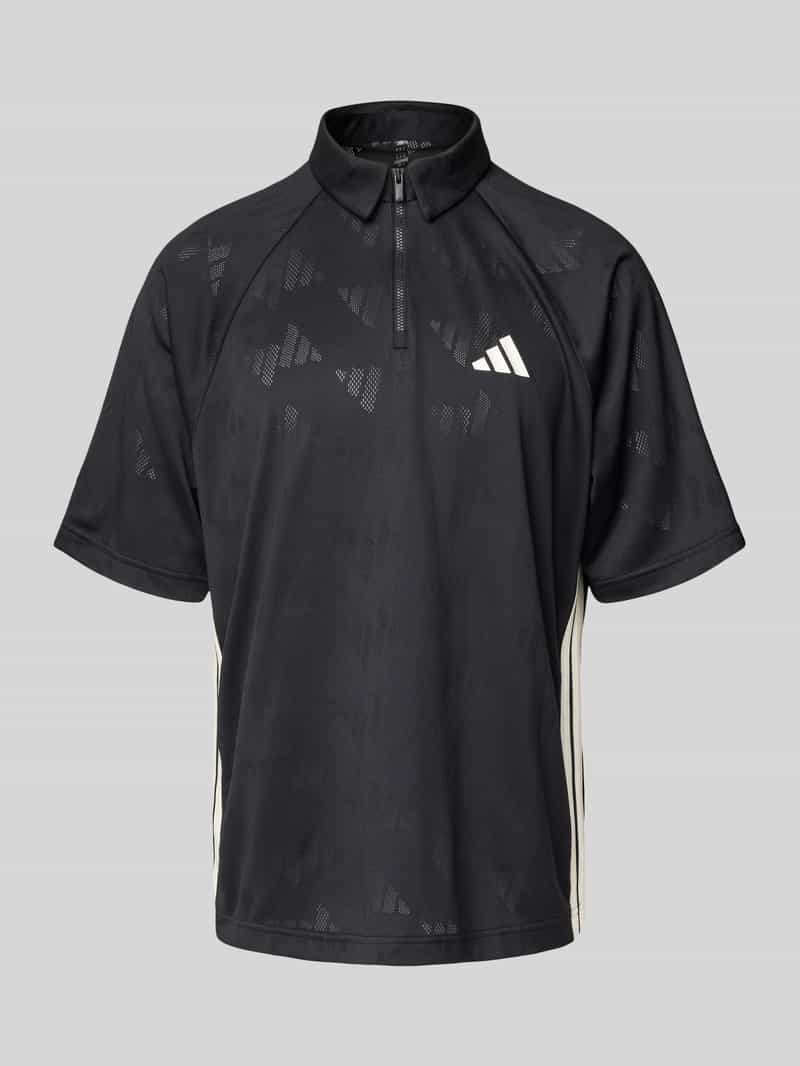 ADIDAS SPORTSWEAR Regular fit poloshirt met ritssluiting