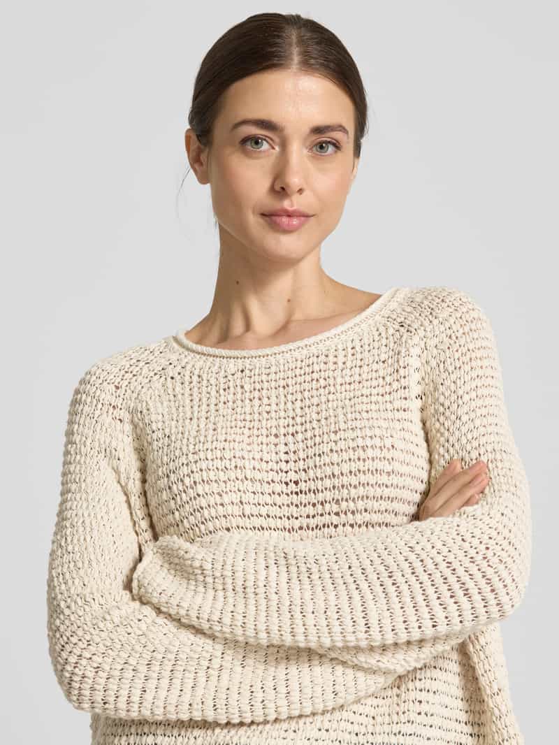 Marc O'Polo Oversized pullover van zacht katoen met structuureffect