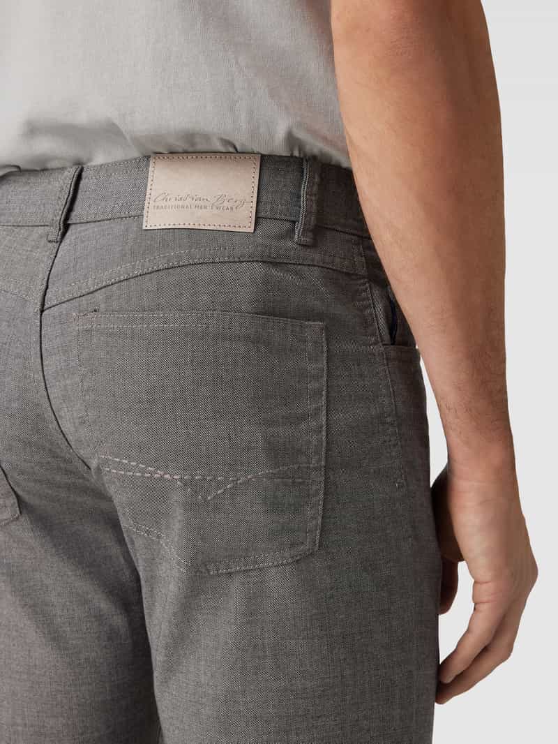 Christian Berg Men Regular fit stoffen broek in 5-pocketmodel