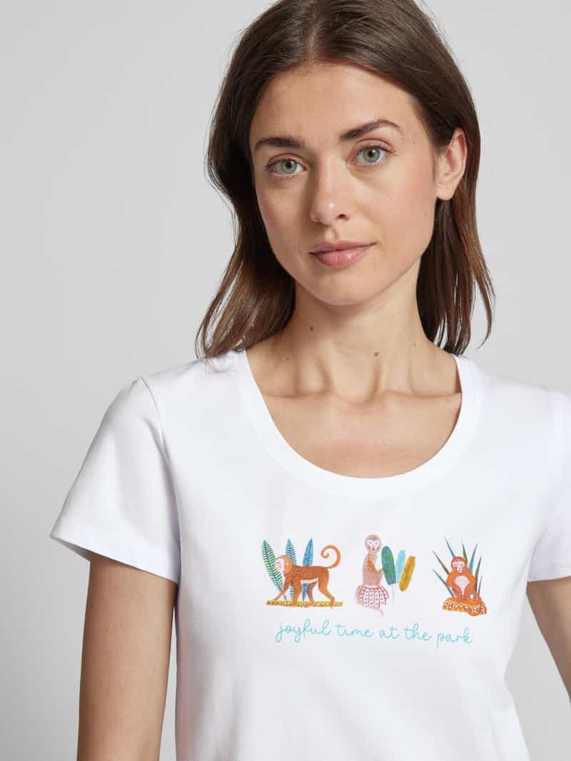 MORE & MORE T-shirt met labelprint
