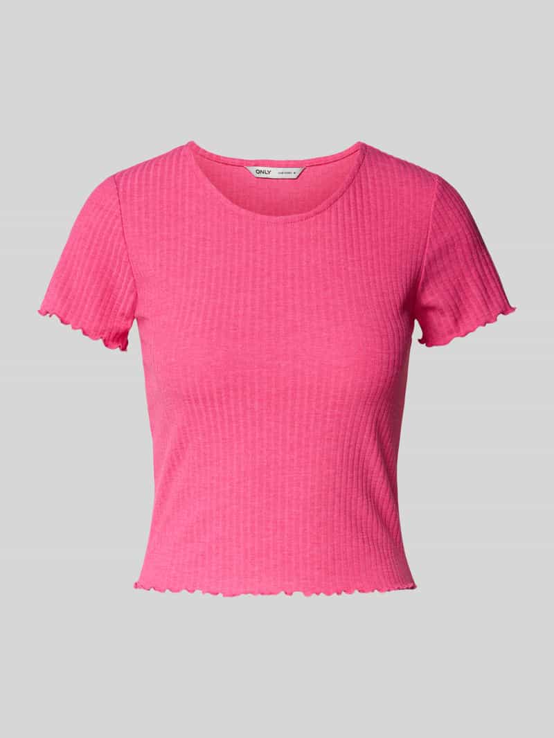 Only Regular fit T-shirt met volants model 'EMMA'