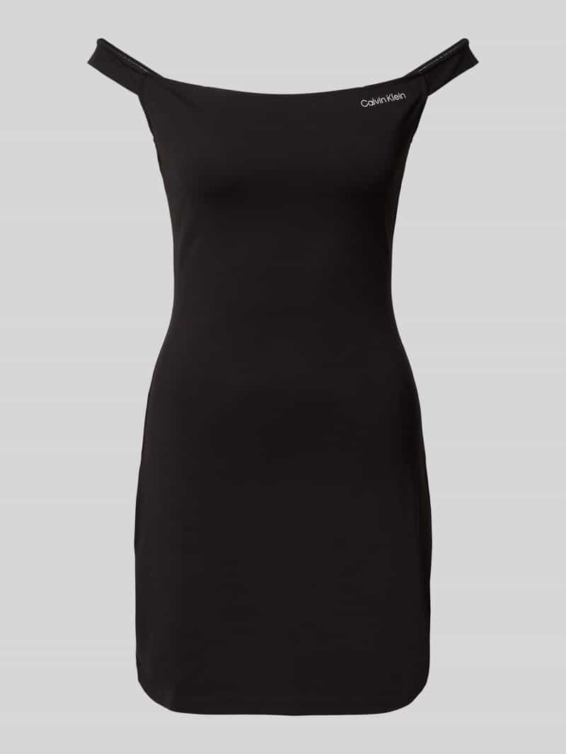 Calvin Klein Jeans Off schouder-jurk met labelstitching