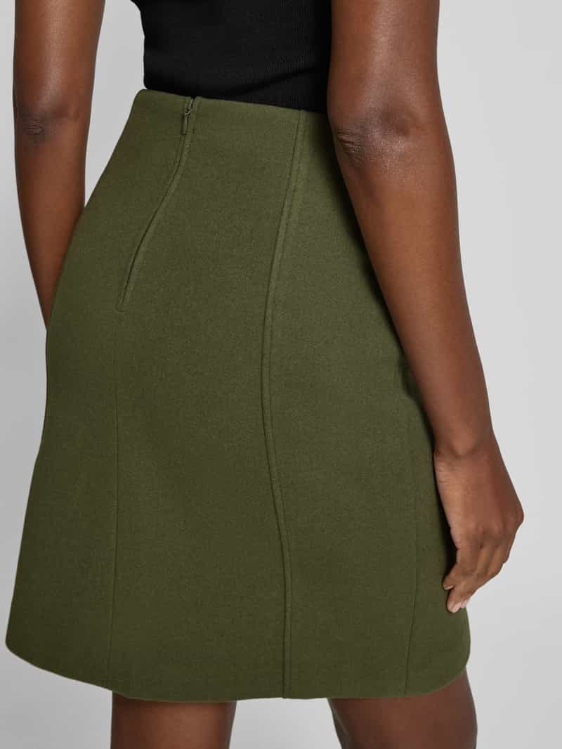 Christian Berg Woman Knielange rok met naadritssluiting