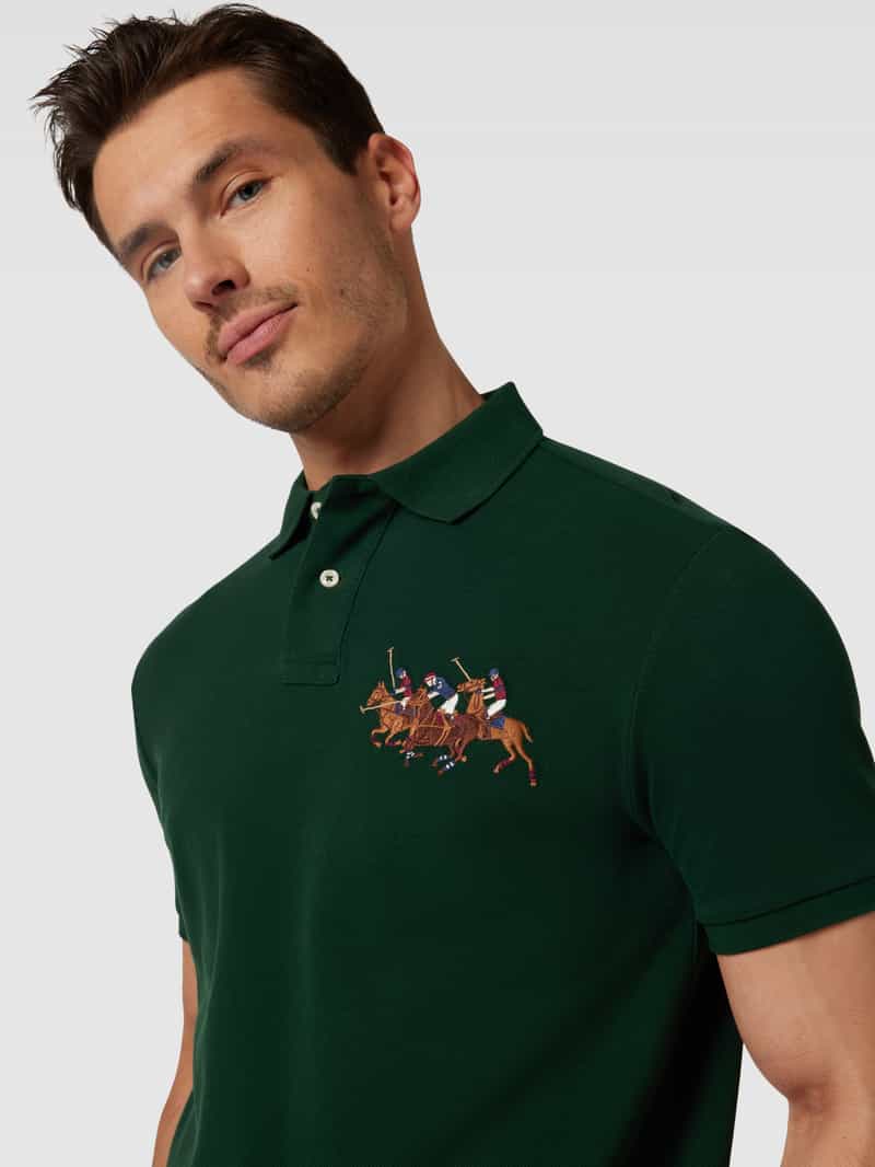 Polo Ralph Lauren Custom slim fit poloshirt met motiefstitching