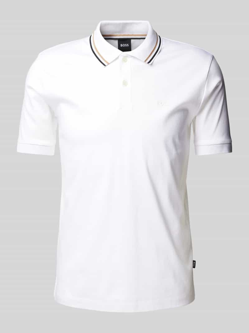 Boss Poloshirt met labelprint, model 'Penrose'