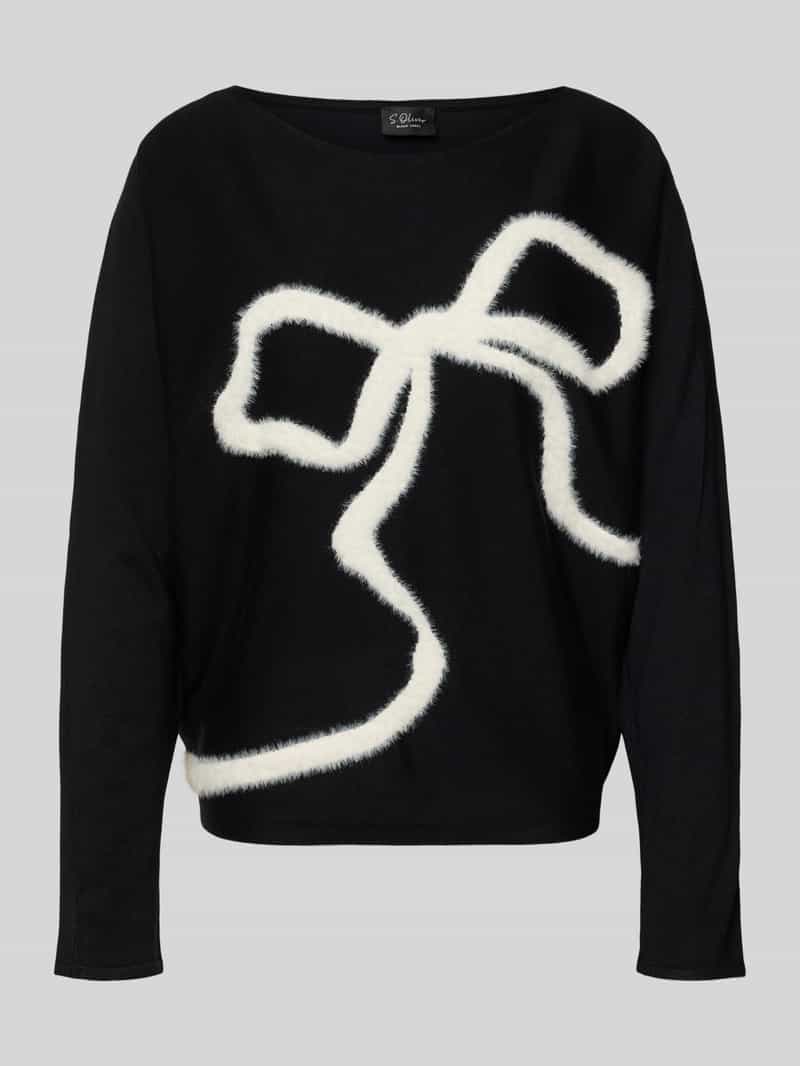 s.Oliver BLACK LABEL Relaxed fit pullover van viscosemix