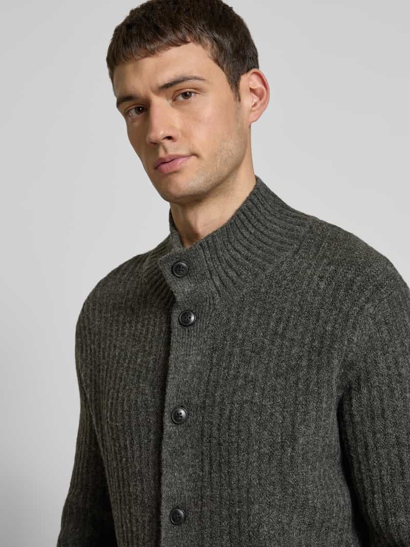 Jack & Jones Premium Gebreid jack met opstaande kraag model 'HOWELL'