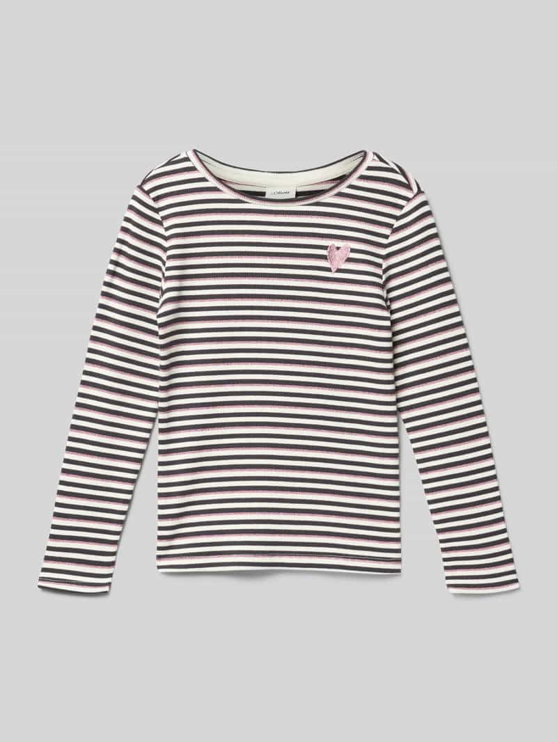 s.Oliver RED LABEL Slim fit shirt met lange mouwen van katoenmix