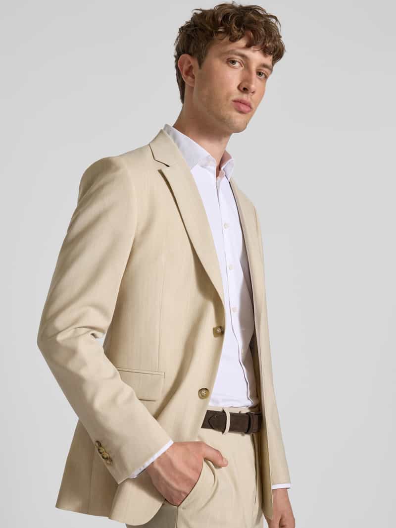 Tiger Of Sweden Slim fit 2-knoops colbert met klepzakken model 'Justin'
