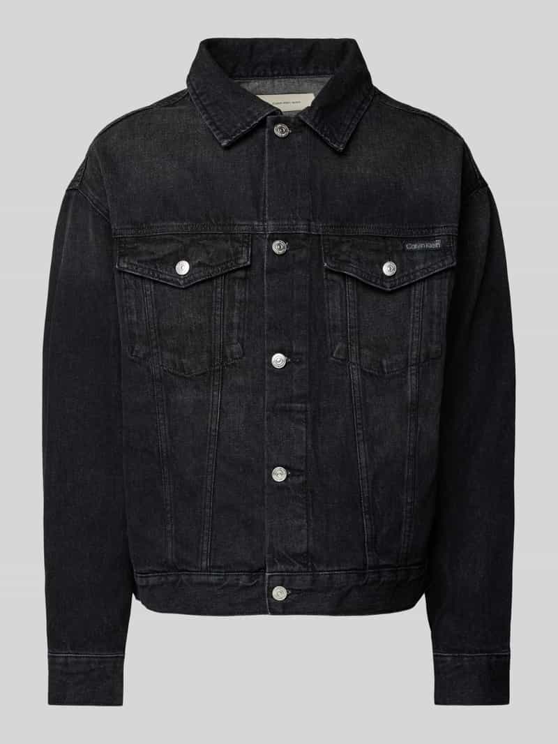 Calvin Klein Jeans Jeansjack met paspelzakken op de borst