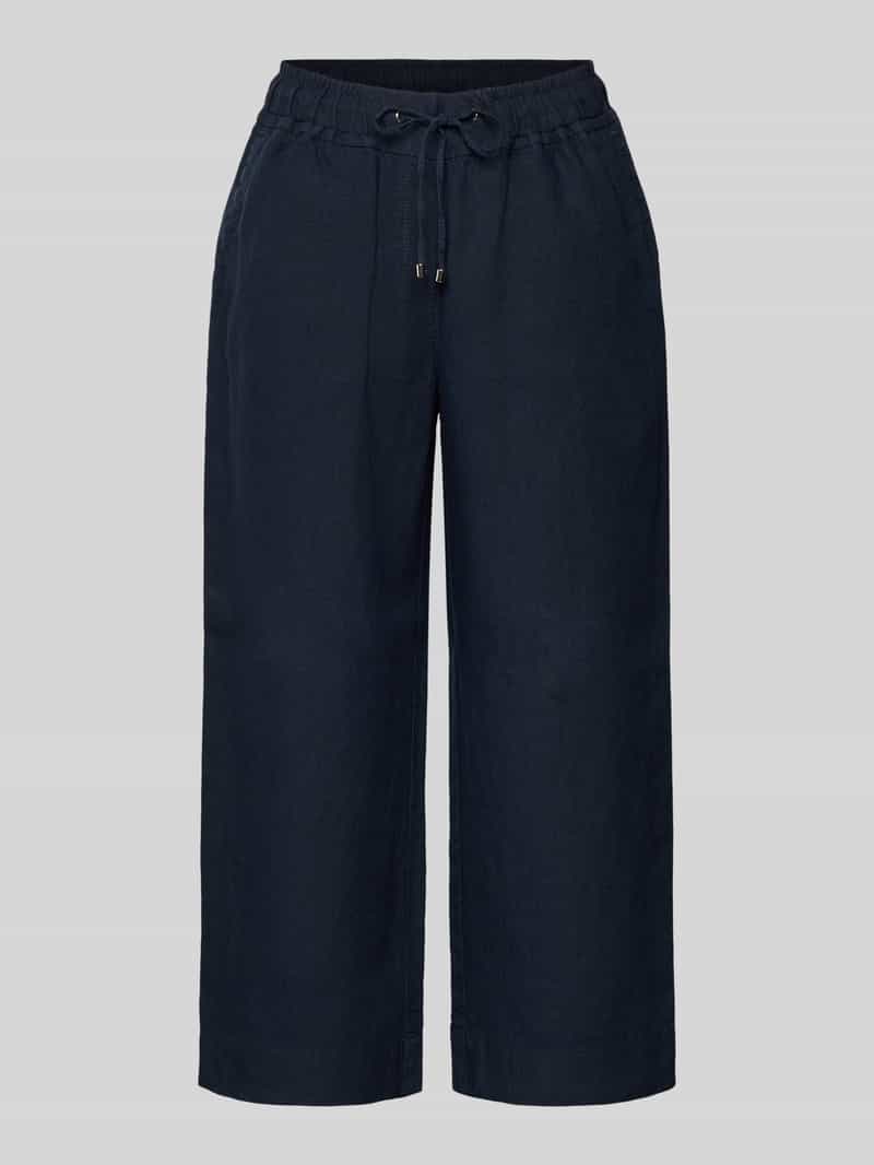 TONI Wide leg linnen broek met verkort model 'PIA'